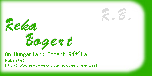 reka bogert business card